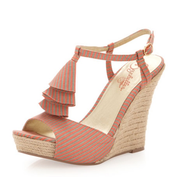 Seychelles Shoes - Seychelles Striped Wedges, size 10